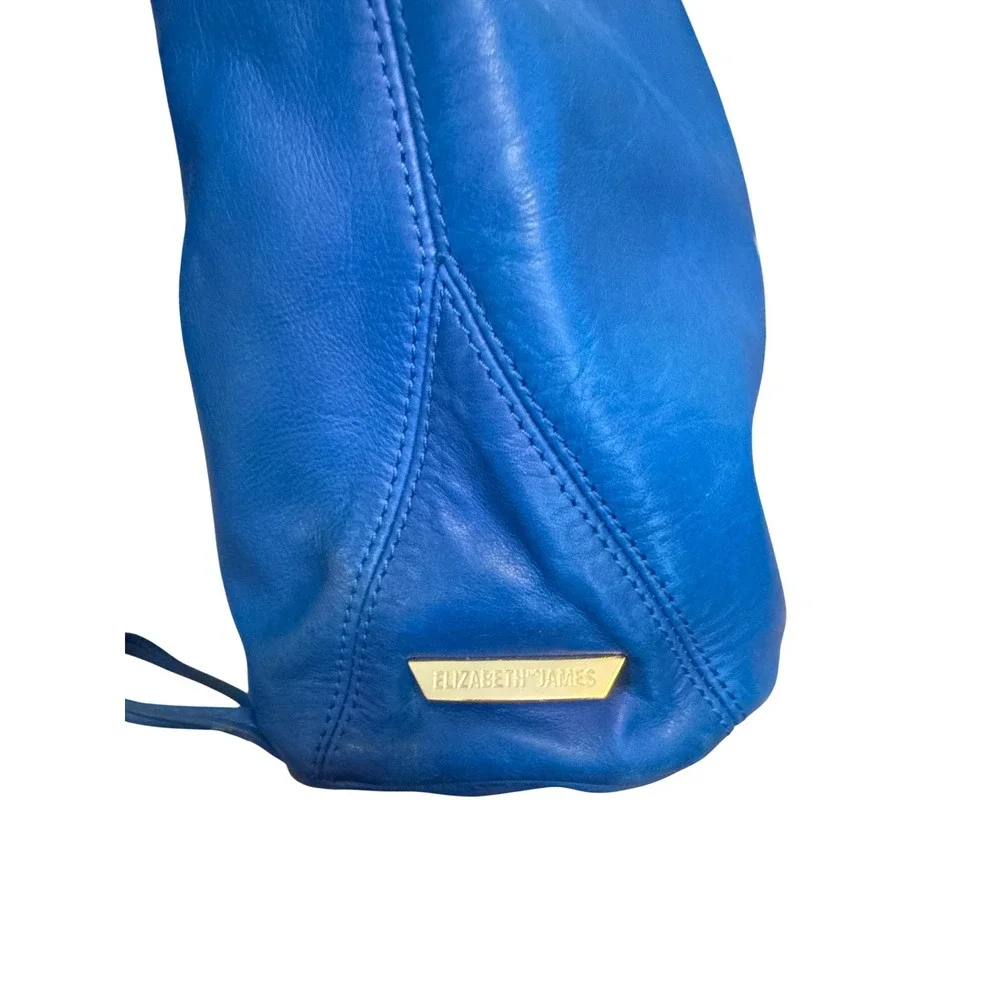 Elizabeth and James Cynnie Backpack Bag‎ Women OS Blue Leather Drawstring